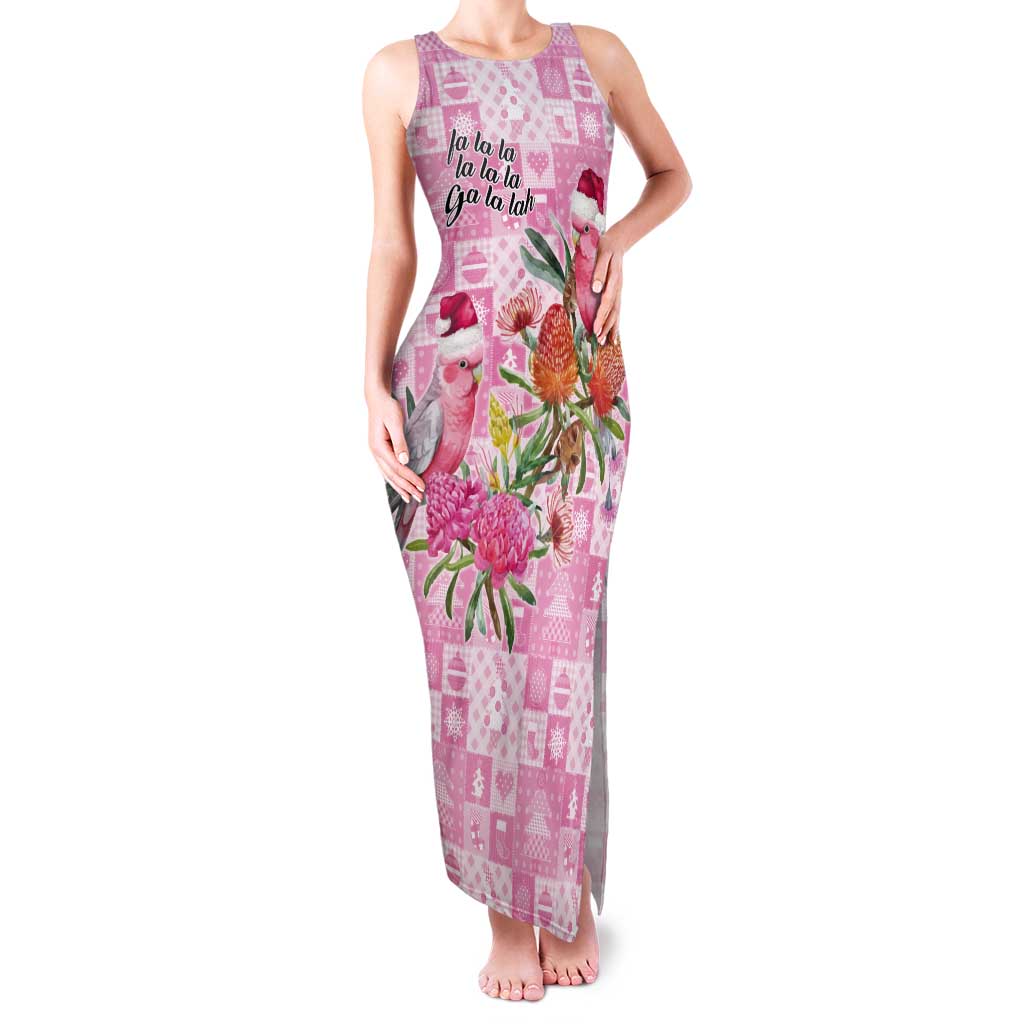 Sweet Pink Cockatoo’s Aussie Santa Tank Maxi Dress Australia Christmas Vibes - Aussie Hoodie