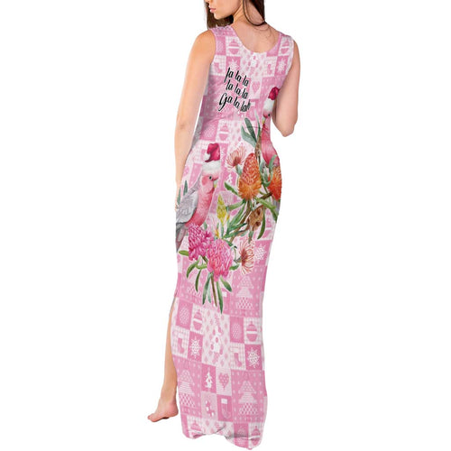 Sweet Pink Cockatoo’s Aussie Santa Tank Maxi Dress Australia Christmas Vibes - Aussie Hoodie