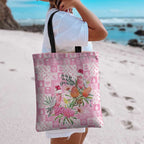 Sweet Pink Cockatoo’s Aussie Santa Tote Bag Australia Christmas Vibes - Aussie Hoodie
