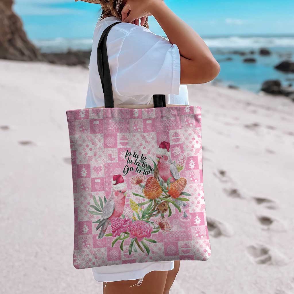 Sweet Pink Cockatoo’s Aussie Santa Tote Bag Australia Christmas Vibes - Aussie Hoodie