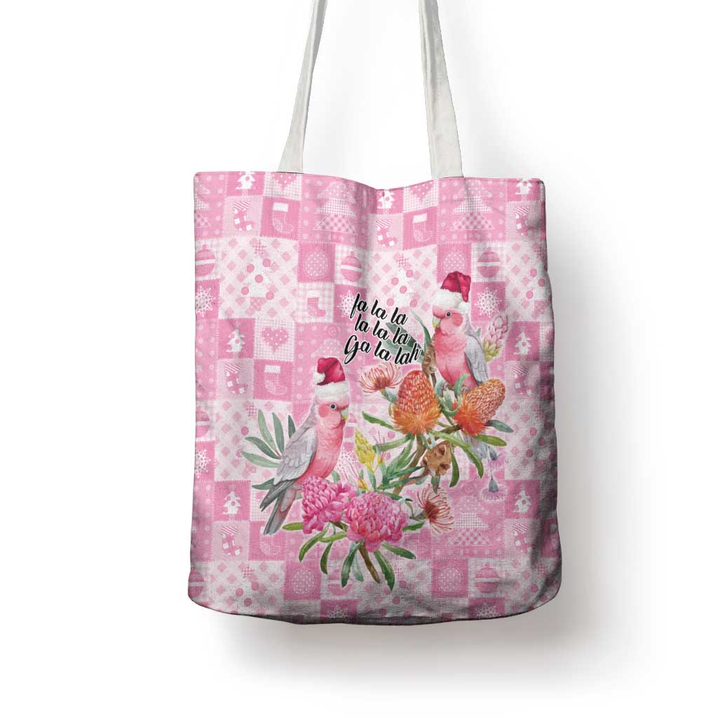 Sweet Pink Cockatoo’s Aussie Santa Tote Bag Australia Christmas Vibes - Aussie Hoodie
