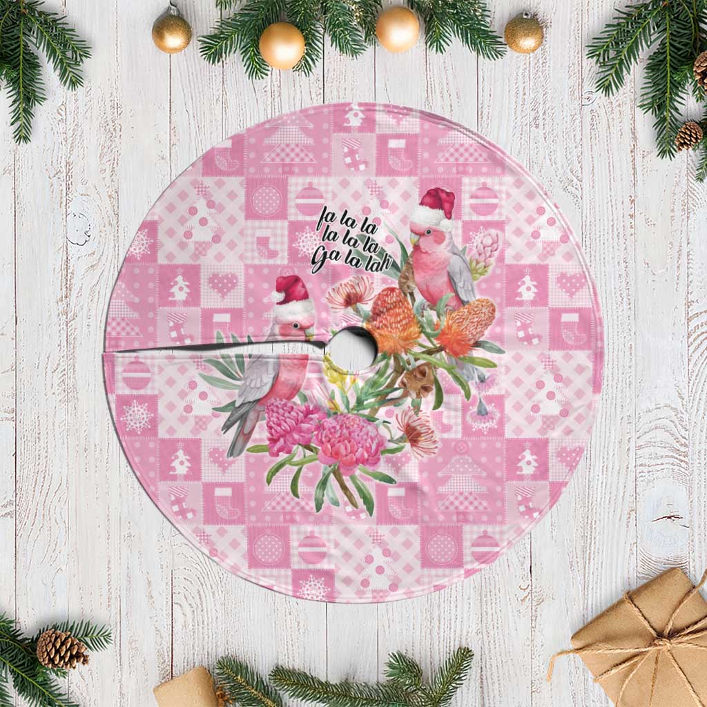 Sweet Pink Cockatoo’s Aussie Santa Tree Skirt Australia Christmas Vibes - Aussie Hoodie