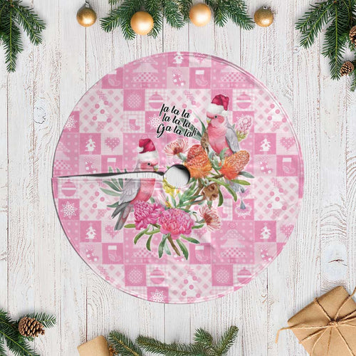 Sweet Pink Cockatoo’s Aussie Santa Tree Skirt Australia Christmas Vibes - Aussie Hoodie