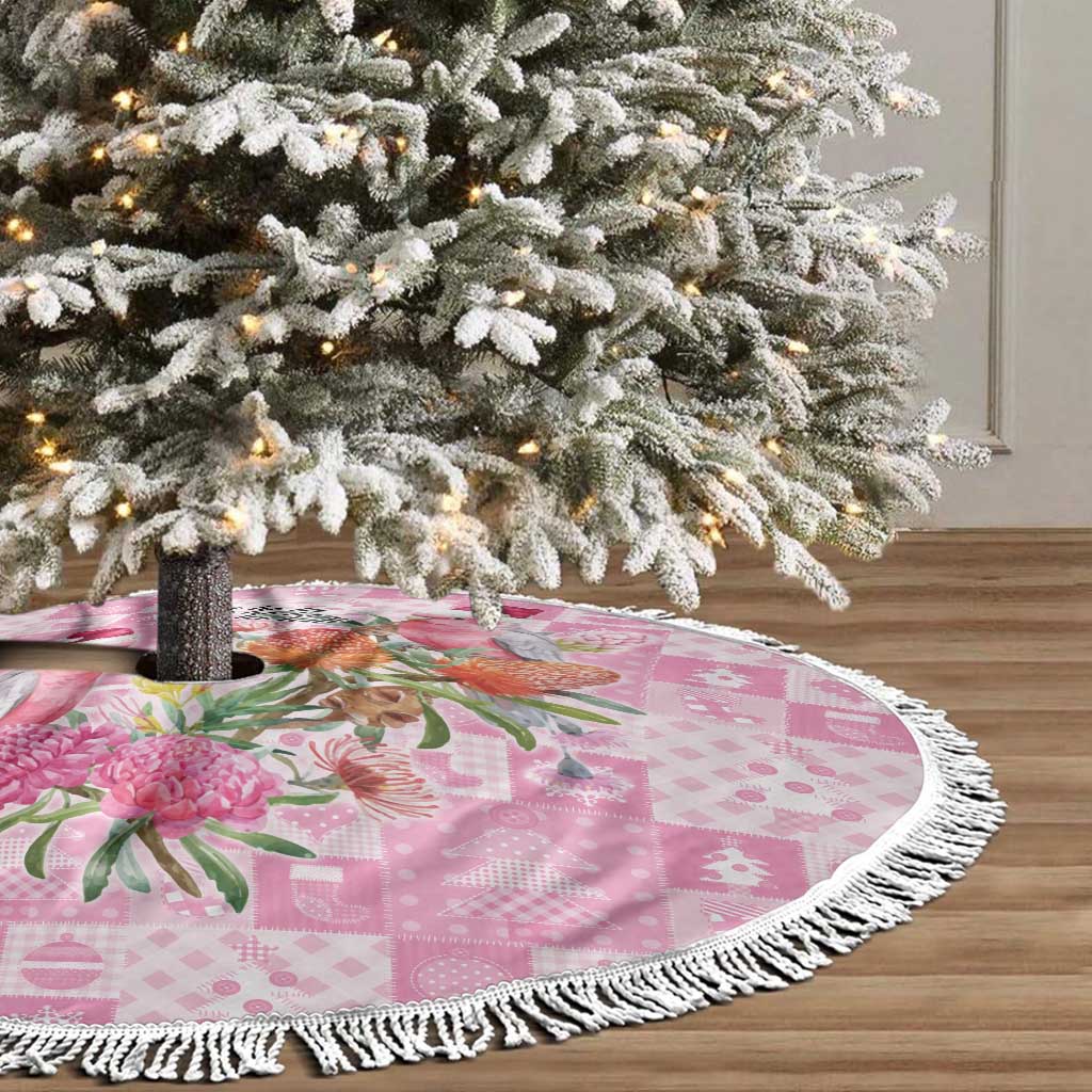 Sweet Pink Cockatoo’s Aussie Santa Tree Skirt Australia Christmas Vibes - Aussie Hoodie