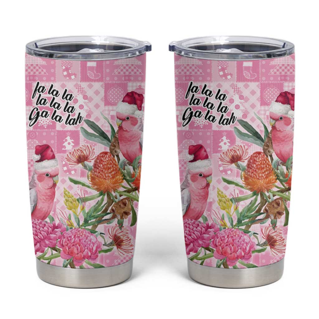 Sweet Pink Cockatoo’s Aussie Santa Tumbler Cup Australia Christmas Vibes - Aussie Hoodie