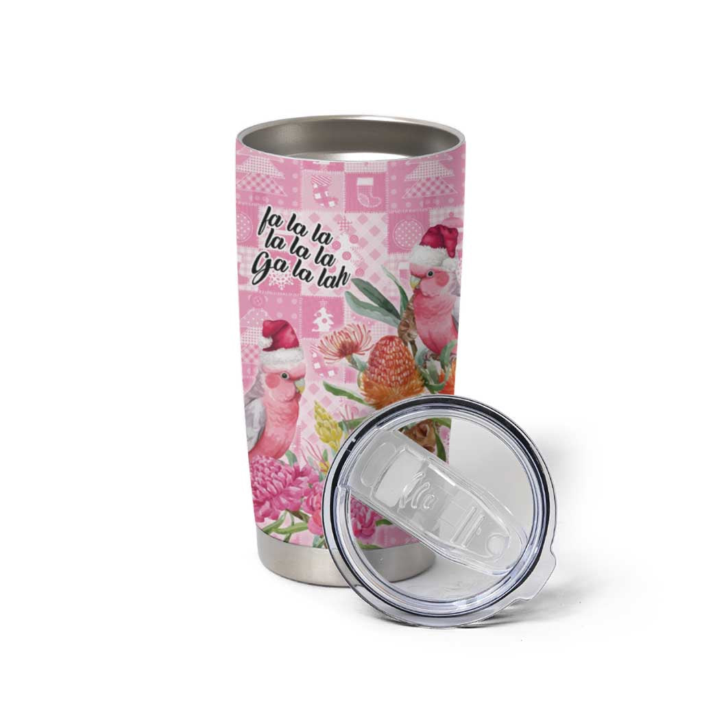 Sweet Pink Cockatoo’s Aussie Santa Tumbler Cup Australia Christmas Vibes - Aussie Hoodie
