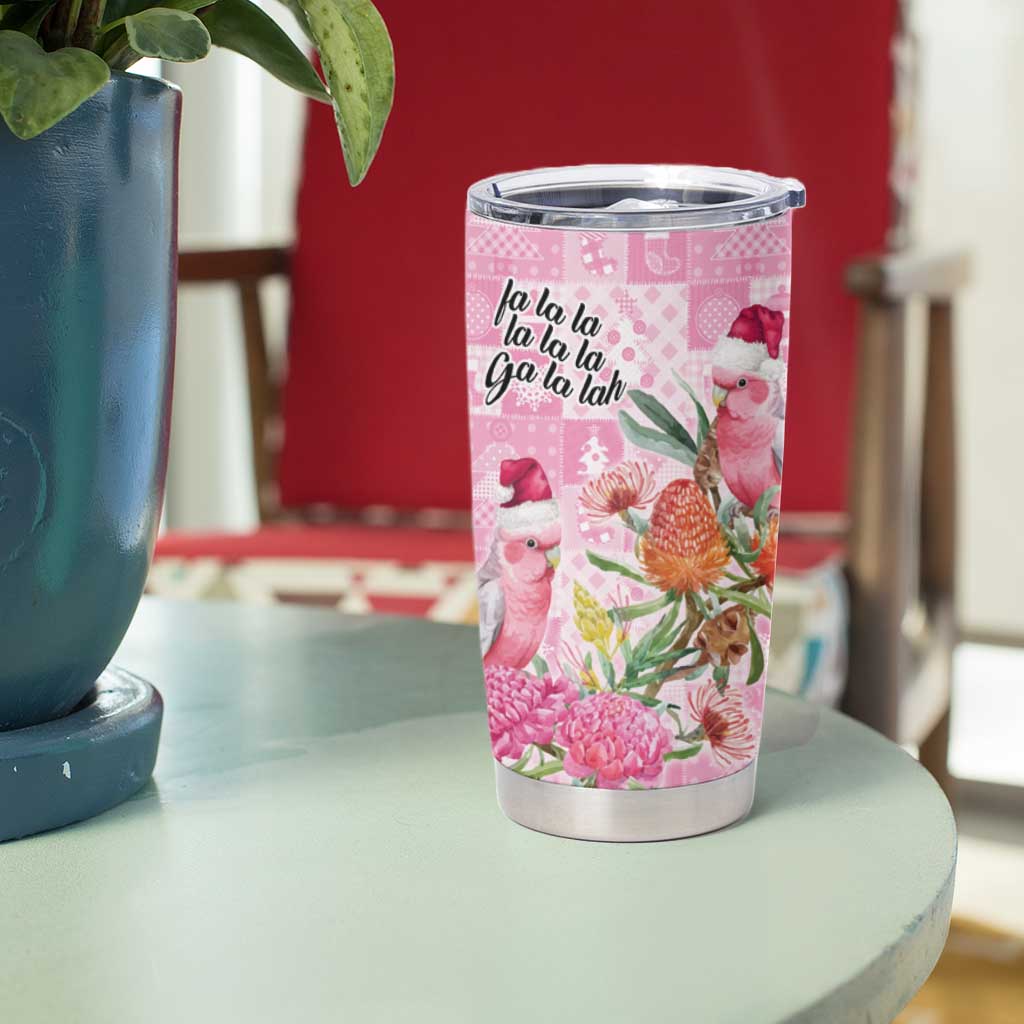 Sweet Pink Cockatoo’s Aussie Santa Tumbler Cup Australia Christmas Vibes - Aussie Hoodie