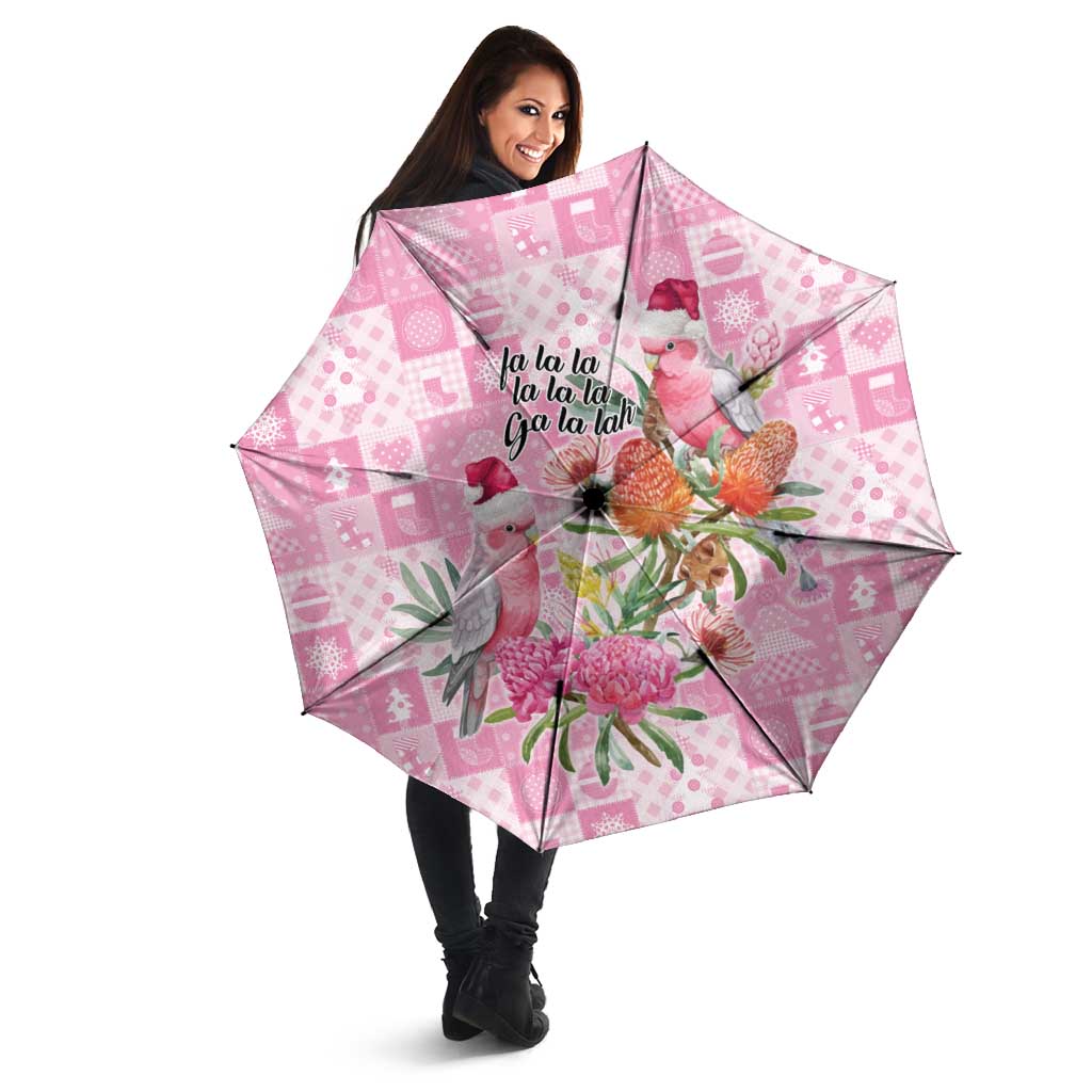 Sweet Pink Cockatoo’s Aussie Santa Umbrella Australia Christmas Vibes - Aussie Hoodie