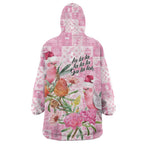 Sweet Pink Cockatoo’s Aussie Santa Wearable Blanket Hoodie Australia Christmas Vibes - Aussie Hoodie