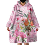 Sweet Pink Cockatoo’s Aussie Santa Wearable Blanket Hoodie Australia Christmas Vibes - Aussie Hoodie
