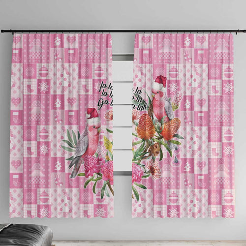 Sweet Pink Cockatoo’s Aussie Santa Window Curtain Australia Christmas Vibes - Aussie Hoodie