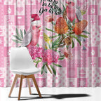 Sweet Pink Cockatoo’s Aussie Santa Window Curtain Australia Christmas Vibes - Aussie Hoodie