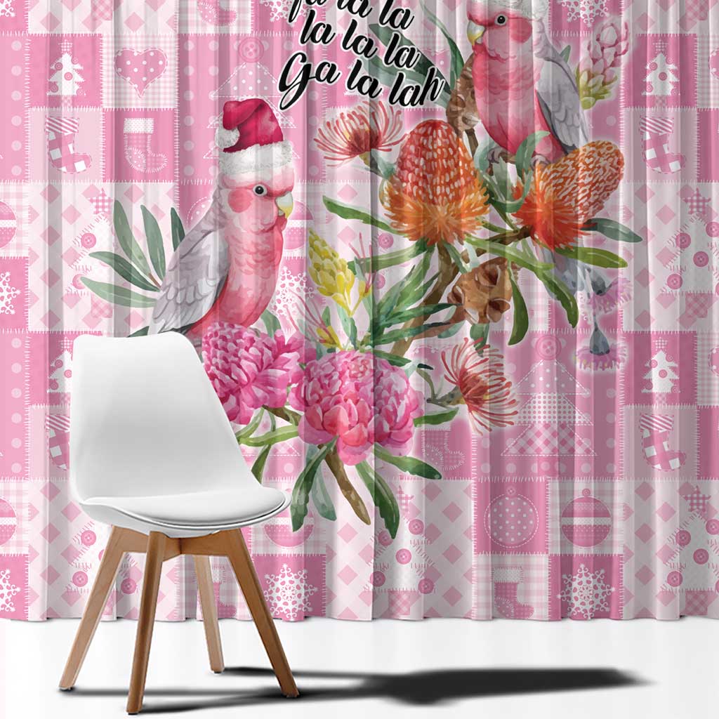 Sweet Pink Cockatoo’s Aussie Santa Window Curtain Australia Christmas Vibes - Aussie Hoodie