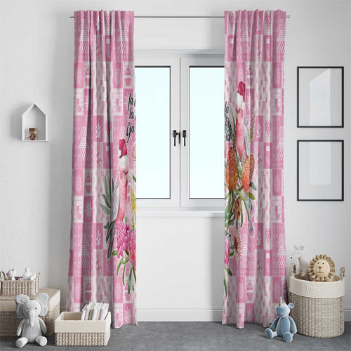 Sweet Pink Cockatoo’s Aussie Santa Window Curtain Australia Christmas Vibes - Aussie Hoodie