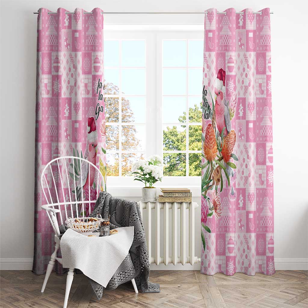 Sweet Pink Cockatoo’s Aussie Santa Window Curtain Australia Christmas Vibes - Aussie Hoodie