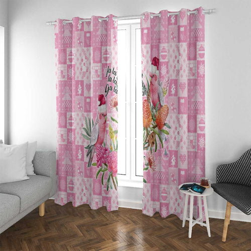 Sweet Pink Cockatoo’s Aussie Santa Window Curtain Australia Christmas Vibes - Aussie Hoodie