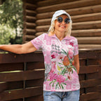 Sweet Pink Cockatoo’s Aussie Santa Women Polo Shirt Australia Christmas Vibes - Aussie Hoodie