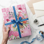 Sweet Pink Cockatoo’s Aussie Santa Wrapping Paper Australia Christmas Vibes - Aussie Hoodie