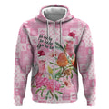 Sweet Pink Cockatoo’s Aussie Santa Zip Hoodie Australia Christmas Vibes - Aussie Hoodie