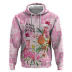 Sweet Pink Cockatoo’s Aussie Santa Zip Hoodie Australia Christmas Vibes - Aussie Hoodie