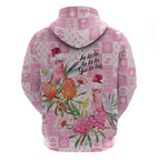 Sweet Pink Cockatoo’s Aussie Santa Zip Hoodie Australia Christmas Vibes - Aussie Hoodie