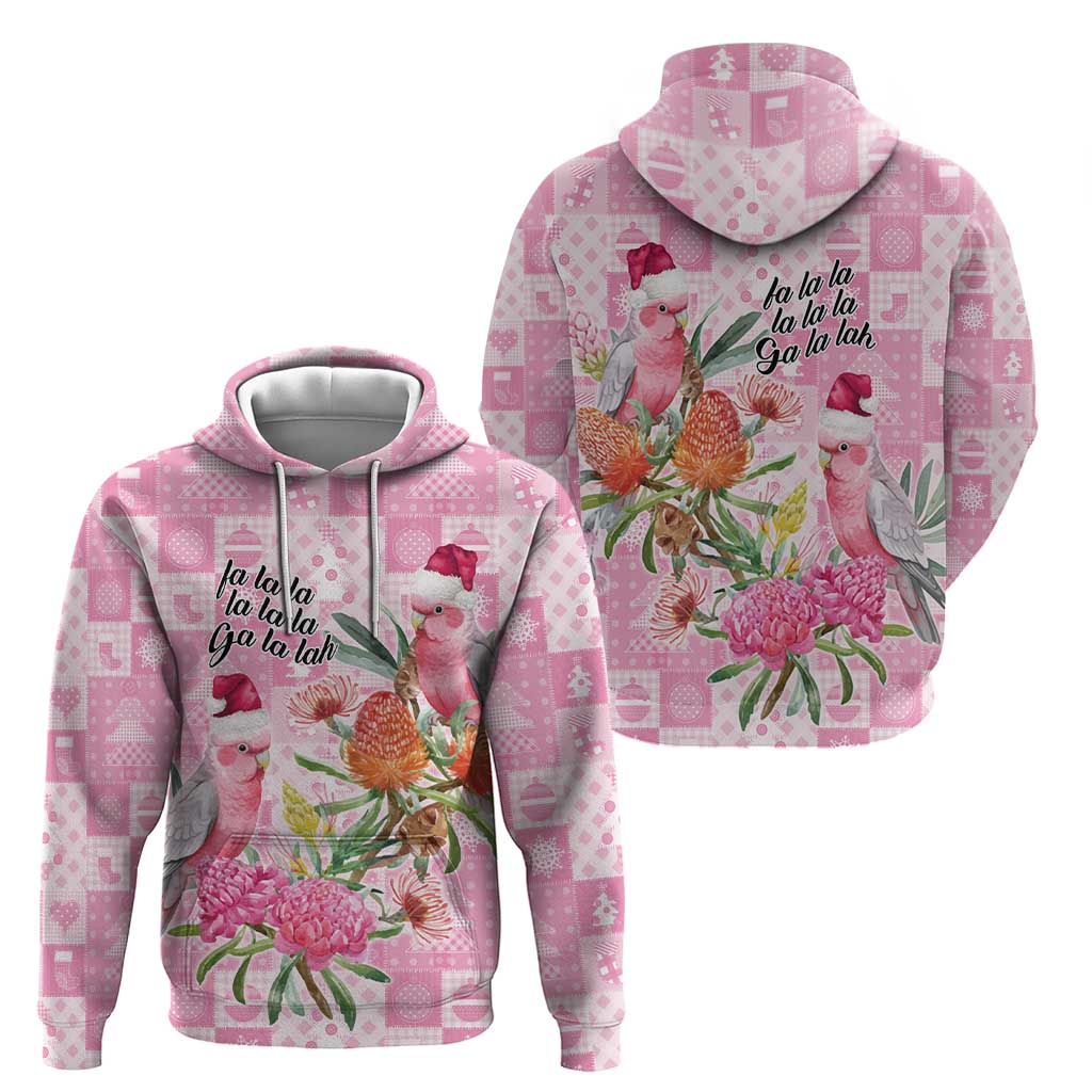 Sweet Pink Cockatoo’s Aussie Santa Zip Hoodie Australia Christmas Vibes - Aussie Hoodie