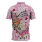Sweet Pink Cockatoo’s Aussie Santa Zipper Polo Shirt Australia Christmas Vibes - Aussie Hoodie