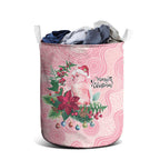Watercolor Pink Galah Flowers Laundry Basket Australia Christmas Vibes - Aussie Hoodie