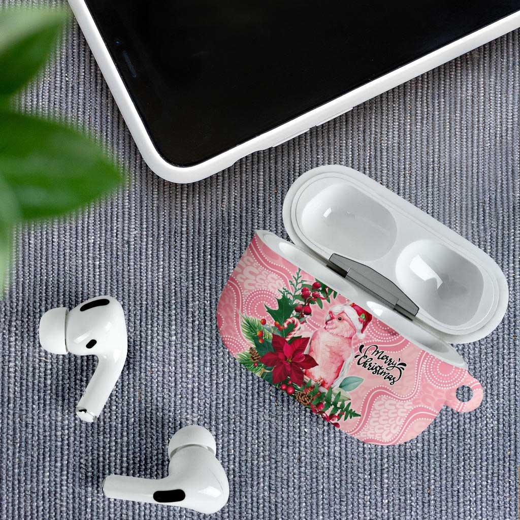 Watercolor Pink Galah Flowers AirPods Case Australia Christmas Vibes - Aussie Hoodie