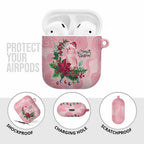 Watercolor Pink Galah Flowers AirPods Case Australia Christmas Vibes - Aussie Hoodie