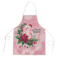 Watercolor Pink Galah Flowers Apron Australia Christmas Vibes - Aussie Hoodie