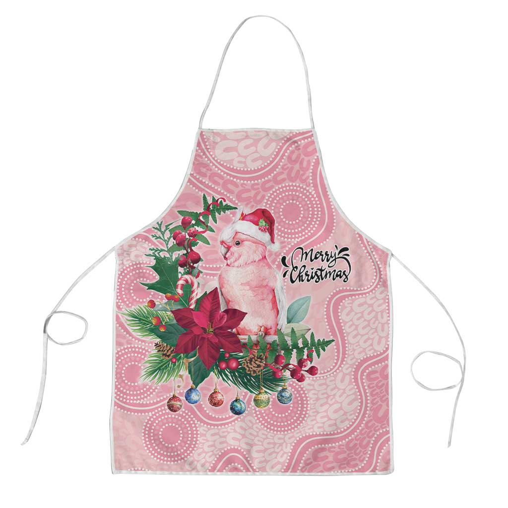 Watercolor Pink Galah Flowers Apron Australia Christmas Vibes - Aussie Hoodie