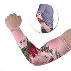 Watercolor Pink Galah Flowers Arm Sleeves Australia Christmas Vibes - Aussie Hoodie