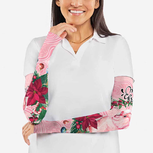 Watercolor Pink Galah Flowers Arm Sleeves Australia Christmas Vibes - Aussie Hoodie