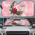 Watercolor Pink Galah Flowers Auto Sun Shade Australia Christmas Vibes - Aussie Hoodie