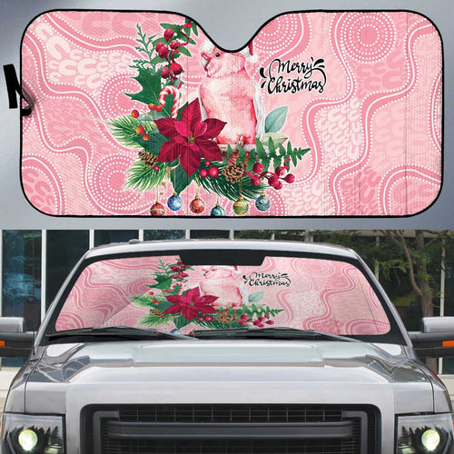 Watercolor Pink Galah Flowers Auto Sun Shade Australia Christmas Vibes - Aussie Hoodie