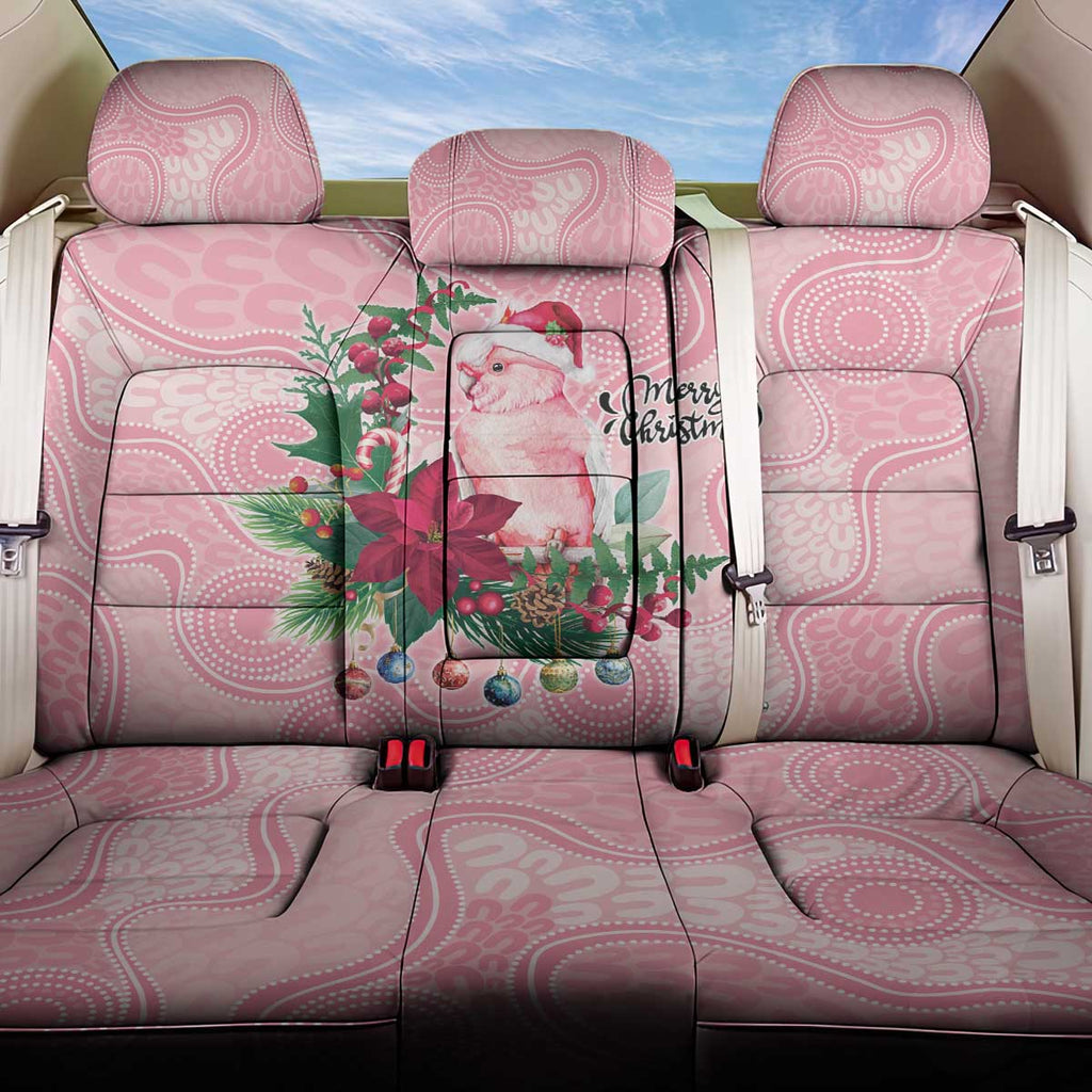 Watercolor Pink Galah Flowers Back Car Seat Cover Australia Christmas Vibes - Aussie Hoodie