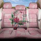 Watercolor Pink Galah Flowers Back Car Seat Cover Australia Christmas Vibes - Aussie Hoodie