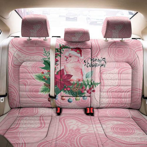 Watercolor Pink Galah Flowers Back Car Seat Cover Australia Christmas Vibes - Aussie Hoodie