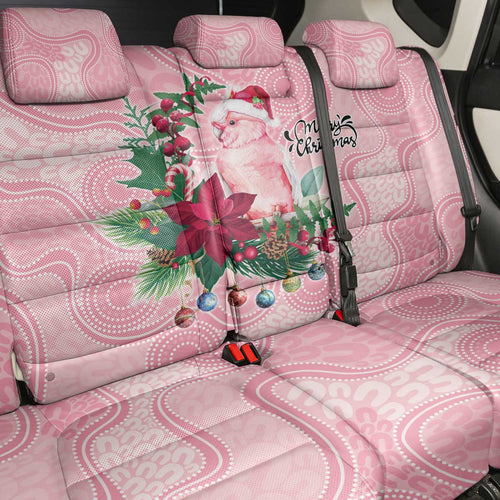 Watercolor Pink Galah Flowers Back Car Seat Cover Australia Christmas Vibes - Aussie Hoodie