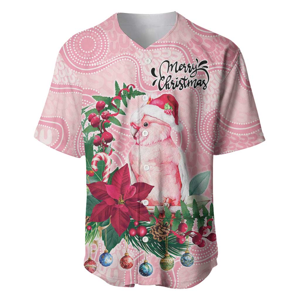 Watercolor Pink Galah Flowers Baseball Jersey Australia Christmas Vibes - Aussie Hoodie