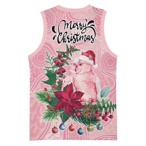 Watercolor Pink Galah Flowers Basketball Jersey Australia Christmas Vibes - Aussie Hoodie