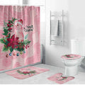 Watercolor Pink Galah Flowers Bathroom Set Australia Christmas Vibes - Aussie Hoodie