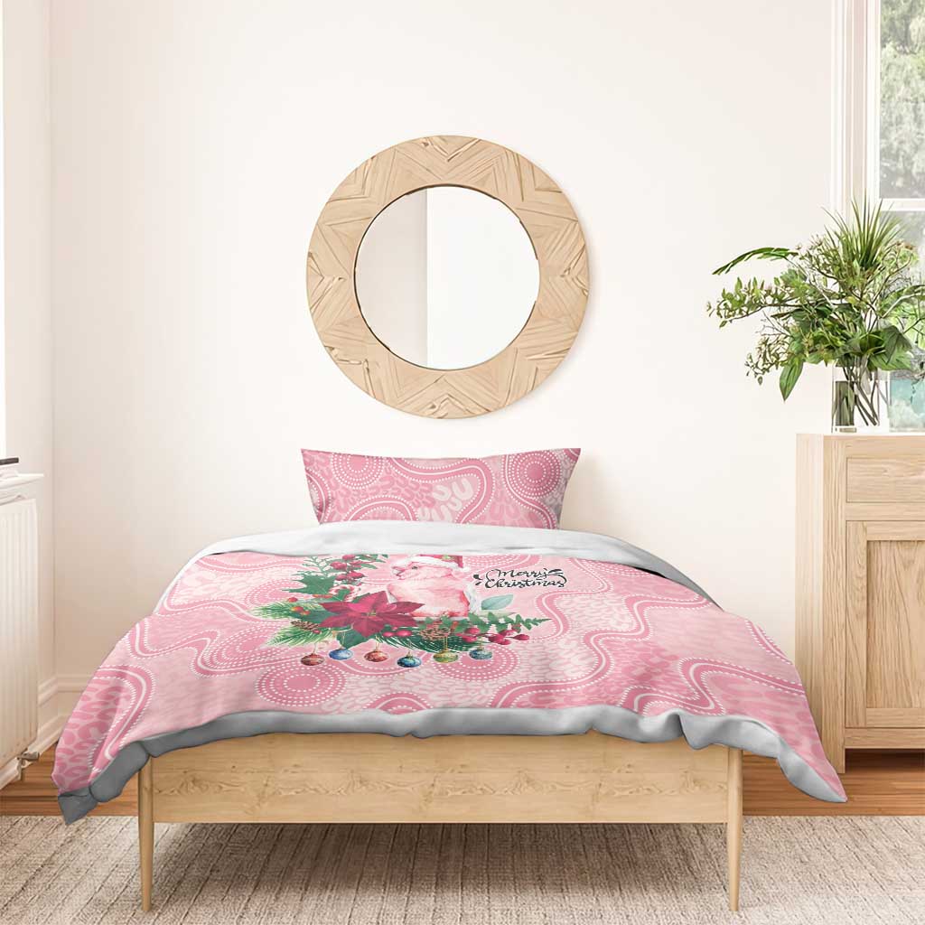 Watercolor Pink Galah Flowers Bedding Set Australia Christmas Vibes - Aussie Hoodie