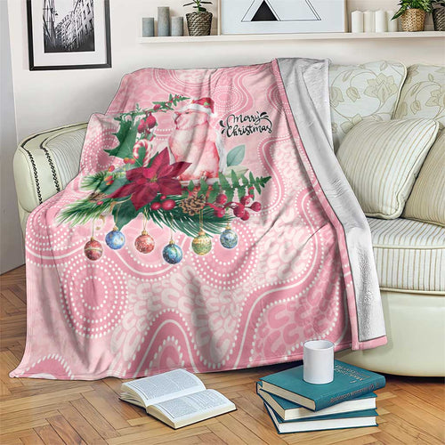 Watercolor Pink Galah Flowers Blanket Australia Christmas Vibes - Aussie Hoodie