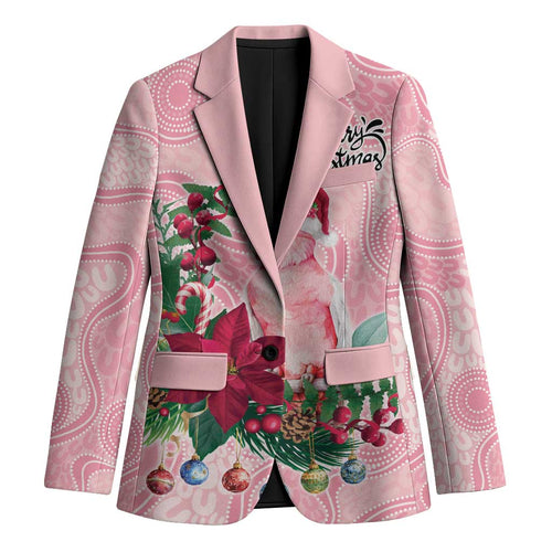 Watercolor Pink Galah Flowers Blazer Australia Christmas Vibes - Aussie Hoodie