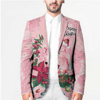 Watercolor Pink Galah Flowers Blazer Australia Christmas Vibes - Aussie Hoodie