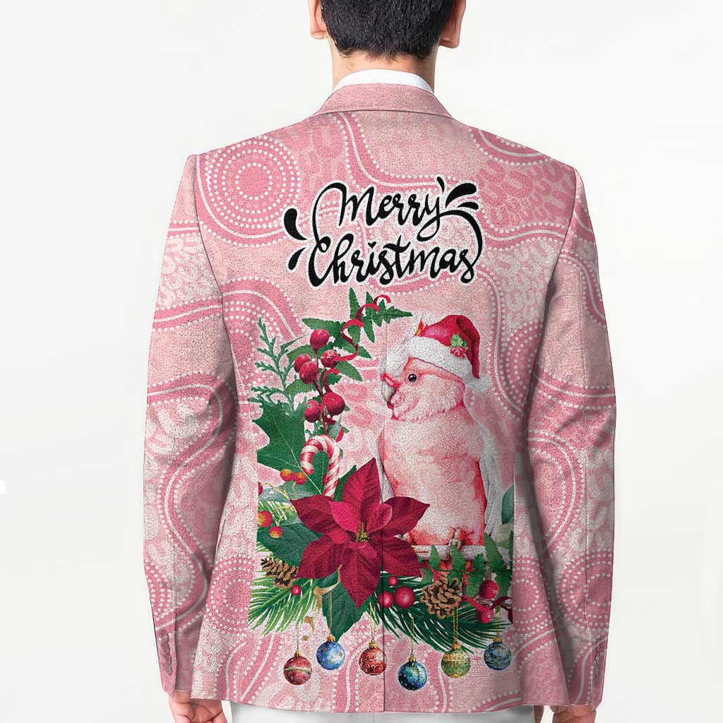 Watercolor Pink Galah Flowers Blazer Australia Christmas Vibes - Aussie Hoodie