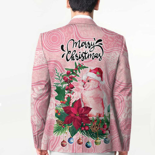 Watercolor Pink Galah Flowers Blazer Australia Christmas Vibes - Aussie Hoodie