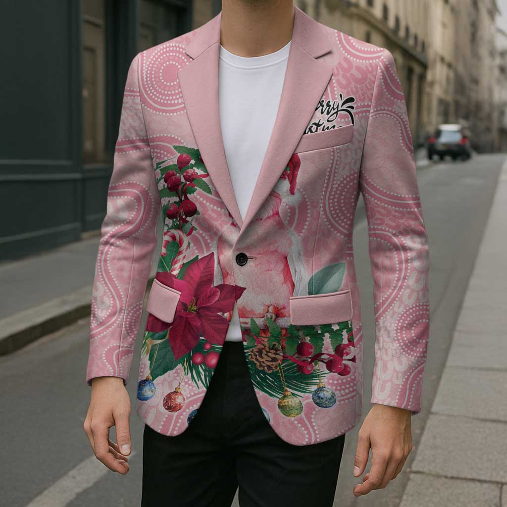 Watercolor Pink Galah Flowers Blazer Australia Christmas Vibes - Aussie Hoodie